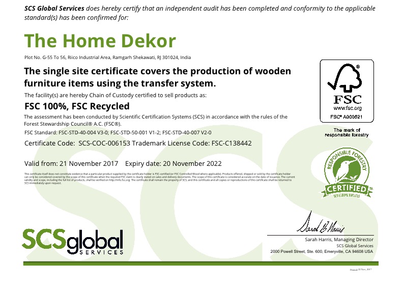 Fsc Certificate